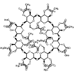 CAS#: 30786-38-0， (1R,3R,5R,6R,8R,10R,11R,13R,15R,16R,18R,20R,21R,23R,25R,26R,28R,30R,31R,33R,35R,36R,38R,40R,41S,42R,43S,44R,45S,46R,47S,48R,49S,50R,51S,52R,53S,54R,55S,56R)-5,10,15,20,25,30,35,40-Octakis(Acetoxymethy L)-2,4,7,9,12,14,17,19,22,24,27,29,32,34,37,39-Hexadecaoxanonacyclo[36.2.2.2<Sup>3,6</Sup>.2<Sup>8,11</Sup>.2<Sup>13,16</Sup>.2<Sup>18,21</Sup>.2<Sup>23,26</Sup>.2<Sup>28,31</Sup>.2<Sup>33,36</Sup>]Hexapentacontane-41,42,43,44,45,46,47,48,49,50,51,52,53,54,55,56- Hexadecayl Hexadecaacetate