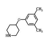 结构式 CAS# 308831-00-7, 4-(3,5-二甲基苯氧基)哌啶