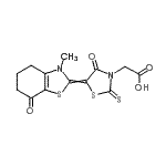 CAS 登录号：30906-38-8， [5-(3-甲基-7-氧代-4,5,6,7-四氢-1,3-苯并噻唑-2(3H)-亚基)-4-氧代-2-硫代-1,3-噻唑烷-3-基]乙酸