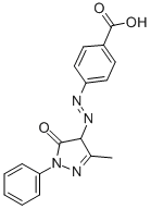 structure of CAS# 30926-22-8, 4-[(4,5-Dihydro-3-Methyl-5-Oxo-1-Phenyl-1H-Pyrazol-4-Yl)Azo]Benzoic Acid
