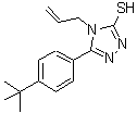 structure of CAS# 312290-54-3, 4-Allyl-5-[4-(2-Methyl-2-Propanyl)Phenyl]-4H-1,2,4-Triazole-3-Thiol;4-Allyl-5<wbr>-(4-tert-<wbr>butyl-phe<wbr>nyl)-2,4-<wbr>dihydro-[<wbr>1,2,4]tri<wbr>azole-3-t<wbr>hione;4-Allyl-5-(4-tert-butyl-phenyl)-4H-[1,2,4]triazole-3-thiol;5-(4-tert<wbr>-butylphe<wbr>nyl)-4-(p<wbr>rop-2-en-<wbr>1-yl)-2,4<wbr>-dihydro-<wbr>3H-1,2,4-<wbr>triazole-<wbr>3-thione