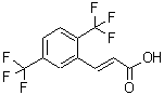 structure of CAS# 312619-48-0, trans-2,5-Bis(trifluoromethyl)cinnamic acid;TRANS-2,5-BIS(TRIFLUOROMETHYL)CINNAMIC A;TRANS-2 5-BIS(TRIFLUOROMETHYL)CINNAMIC;2,5-BIS(TRIFLUOROMETHYL)CINNAMIC ACID