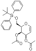 结构式 CAS# 312692-93-6, 3,4-二-O-乙酰基-6-O-(叔丁基二苯基硅烷基)-D-半乳糖烯