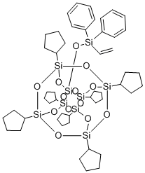 structure of CAS# 312693-49-5, (Diphenylvinylsilyloxy)heptacyclopentylpentacyclooctasiloxane