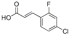 structure of CAS# 312693-55-3, (2E)-3-(4-Chloro-2-Fluorophenyl)-2-Propenoic Acid;4-Chloro-2-Fluorocinnamic Acid, Predominantly Trans;(E) 3-(4-CHLORO-2-FLUOROPHENYL)PROPENOIC ACID;4-CHLORO-2-FLUOROCINNAMIC ACID