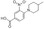 结构式 CAS# 312921-75-8, 4-(4-甲基-哌啶-1-基)-3-硝基-苯甲酸