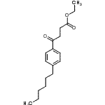 结构式 CAS# 312943-18-3, 乙基4-(4-己基苯基)-4-氧代丁酸酯