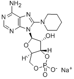 structure of CAS# 31357-06-9, Guanosine-3',5'-Cyclic Monophosphorothioate, Rp-Isomer Sodium Salt;8-Piperidinoadenosine-3’,5’-Cyclicmonophosphate(8-Pip-Camp),Sodiumsalt;GUANOSINE-3',5'-CYCLIC MONOPHOSPHOROTHIOATE, RP-ISOMER SODIUM SALT;GUANOSINE 3',5'-CYCLIC MONOPHOSPHOTHIOATE, RP-ISOMER SODIUM SALT