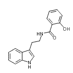 structure of CAS# 31384-98-2, 2-Hydroxy-N-[2-(1H-Indol-3-Yl)Ethyl]Benzamide;N-SALICYLOYLTRYPTAMINE