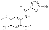 CAS#: 314022-39-4， 5-Bromo-N-(4-Chloro-2,5-Dimethoxyphenyl)-2-Furamide