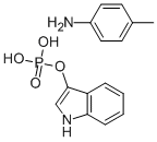 structure of CAS# 31699-61-3, 3-Indoxyl Phosphate, p-Toluidine Salt;3-INDOXYL PHOSPHATE, P-TOLUIDINE SALT;Y(TM)-PHOSPHATE P-TOLUIDINE SALT;Y(TM)-PHOS P-TOL