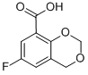 structure of CAS# 321309-28-8, 6-Fluoro-4H-1,3-Benzodioxine-8-Carboxylic Acid;6-Fluoro-4H-Benzo[1,3]Dioxine-8-Carboxylic Acid;6-FLUORO-4H-1,3-BENZODIOXINE-8-CARBOXYLIC ACID;6-FLUORO-1,3-BENZODIOXENE-8-CARBOXYLIC ACID