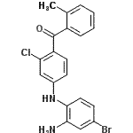 structure of CAS# 321351-00-2, {4-[(2-Amino-4-Bromophenyl)Amino]-2-Chlorophenyl}(2-Methylphenyl)Methanone;(2-Methyl<wbr>phenyl)-[<wbr>4-[(2-ami<wbr>no-4-brom<wbr>ophenyl)a<wbr>mino]-2-c<wbr>hlorophen<wbr>yl]methan<wbr>one;(4-(2-ami<wbr>no-4-brom<wbr>ophenylam<wbr>ino)-2-ch<wbr>loropheny<wbr>l)(o-toly<wbr>l)methano<wbr>ne;[321351-00-2]