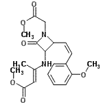 CAS#: 321870-36-4， Methyl (E)-3-[[1-(2-Methoxy-2-Oxo-Ethyl)-2-[(Z)-2-(2-Methoxyphenyl)Vinyl]-4-Oxo-Azetidin-3-Yl]Amino]But-2-Enoate