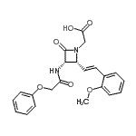 CAS#: 321870-68-2， {(2R,3S)-2-[(E)-2-(2-Methoxyphenyl)Vinyl]-4-Oxo-3-[(Phenoxyacetyl)Amino]-1-Azetidinyl}Acetic Acid