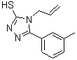 结构式 CAS# 322412-27-1, 4-烯丙基-5-(3-甲基苯基)-4H-1,2,4-三唑-3-硫醇