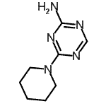 structure of CAS# 32330-92-0, 4-(1-Piperidinyl)-1,3,5-Triazin-2-Amine;1,3,5-triazin-2-amine, 4-(1-piperidinyl);4-(1-piperidinyl)-1,3,5-triazin-2-amine;4-(piperidin-1-yl)-1,3,5-triazin-2-amine