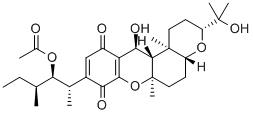 structure of CAS# 32450-25-2, (3R,4aR,6aR,12S,12aS,12betaR)-9-[(1S,2R,3S)-2-(Acetyloxy)-1,3-Dimethylpentyl]-1,2,3,4a,5,6,6alpha,12,12alpha,12beta-Decahydro-12-Hydroxy-3-(1-Hydroxy-1-Methylethyl)-6alpha,12beta-Dimethyl-Pyrano[3,2-a]Xanthene-8,11-Dione;[(1R,2S)-1-[(1S)-1-[(3R,4Ar,6Ar,12S,12As,12Br)-12-Hydroxy-3-(1-Hydroxy-1-Methyl-Ethyl)-6A,12B-Dimethyl-8,11-Dioxo-1,2,3,4A,5,6,12,12A-Octahydrochromeno[6,5-B]Chromen-9-Yl]Ethyl]-2-Methyl-Butyl] Acetate;Acetic Acid [(1R,2S)-1-[(1S)-1-[(3R,4Ar,6Ar,12S,12As,12Br)-12-Hydroxy-3-(1-Hydroxy-1-Methylethyl)-6A,12B-Dimethyl-8,11-Dioxo-1,2,3,4A,5,6,12,12A-Octahydrochromeno[6,5-B]Chromen-9-Yl]Ethyl]-2-Methylbutyl] Ester;Acetic Acid [(1R,2S)-1-[(1S)-1-[(3R,4Ar,6Ar,12S,12As,12Br)-12-Hydroxy-3-(1-Hydroxy-1-Methyl-Ethyl)-8,11-Diketo-6A,12B-Dimethyl-1,2,3,4A,5,6,12,12A-Octahydrochromeno[6,5-B]Chromen-9-Yl]Ethyl]-2-Methyl-Butyl] Ester