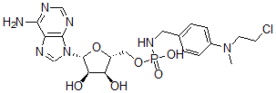CAS#: 32455-51-9， [(2R,3S,4R,5R)-5-(6-Aminopurin-9-Yl)-3,4-Dihydroxyoxolan-2-Yl]Methoxy-N-[[4-(2-Chloroethyl-Methylamino)Phenyl]Methyl]Phosphonamidic Acid