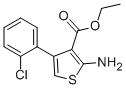 structure of CAS# 325724-66-1, 2-Amino-4-(2-Chlorophenyl)-3-Thiophenecarboxylic Acid Ethyl Ester;Ethyl 2-Amino-4-(2-Chlorophenyl)Thiophene-3-Carboxylate(SALTDATA: FREE);3-THIOPHENECARBOXYLIC ACID, 2-AMINO-4-(2-CHLOROPHENYL)-, ETHYL ESTER;2-AMINO-4-(2-CHLORO-PHENYL)-THIOPHENE-3-CARBOXYLIC ACID ETHYL ESTER