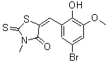 CAS#: 326019-49-2， (5E)-5-(5-Bromo-2-Hydroxy-3-Methoxybenzylidene)-3-Methyl-2-Thioxo-1,3-Thiazolidin-4-One