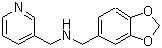 结构式 CAS# 328261-31-0, 1-(1,3-苯并二氧戊环-5-基)-N-(3-吡啶基甲基)甲胺