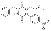 structure of CAS# 328406-65-1, N-(4-Nitrophenoxycarbonyl)-L-phenylalanine 2-methoxyethyl ester