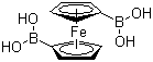 structure of CAS# 32841-83-1, 1,1'-Ferrocenediboronic Acid;1,1'-Ferrocenediboronic Acid (Contains Varying Amounts Of Anhydride);1,1'-FERROCENEDIBORONIC ACID, 97%;1,1'-FERROCENEDIBORONIC ACID, 97
