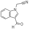 structure of CAS# 328973-78-0, (3-Formyl-1H-Indol-1-Yl)Acetonitrile;(3-formyl-1H-indol-1-yl)acetonitrile;MFCD01785676;BAS 02895372