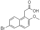 结构式 CAS# 329269-13-8, (6-溴-2-甲氧基-1-萘基)乙酸