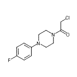 structure of CAS# 330601-48-4, 2-Chloro-1-[4-(4-Fluorophenyl)-1-Piperazinyl]Ethanone;1-(chloroacetyl)-4-(4-fluorophenyl)piperazine;2-chloro-1-[4-(4-fluorophenyl)piperazin-1-yl]ethanone;MFCD03376358