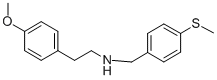 结构式 CAS# 331970-71-9, [2-(4-甲氧基-苯基)-乙基]-(4-甲硫基-苄基)-胺