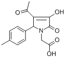 结构式 CAS# 332022-22-7, 2-[(2S)-3-乙酰基-4-羟基-2-(4-甲基苯基)-5-氧代-2H-吡咯-1-基]乙酸