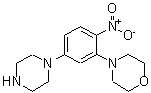 结构式 CAS# 332023-13-9, 4-[2-硝基-5-(1-哌嗪基)苯基]吗啉