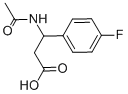 structure of CAS# 332052-58-1, N-Acetyl-2-(4-Fluorophenyl)-DL-beta-Alanine;N-ACETYL-2-(4-FLUOROPHENYL)-DL-BETA-ALANINE