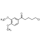 结构式 CAS# 33245-77-1, 5-氯-1-(3,4-二甲氧基苯基)-1-戊酮