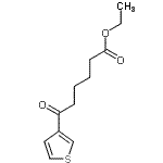 结构式 CAS# 333355-34-3, 乙基6-氧代-6-(3-噻吩基)己酸酯