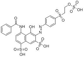CAS#: 33432-08-5， (6E)-4-(Benzoylamino)-5-Oxo-6-[[4-(2-Sulfooxyethylsulfonyl)Phenyl]Hydrazinylidene]Naphthalene-1,7-Disulfonic Acid
