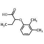 结构式 CAS# 3347-50-0, 2-(2,3-二甲基苯氧基)丁酸