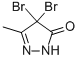 structure of CAS# 33549-66-5, 4,4-Dibromo-3-Methyl-2-Pyrazolin-5-One;Bbv-00026386;Nsc522042