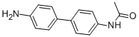 structure of CAS# 3366-61-8, N-[4-(4-Aminophenyl)Phenyl]Acetamide;N-[4-(4-Aminophenyl)Phenyl]Ethanamide;(1,1'-Biphenyl)-4,4'-Diamine, N-Acetyl-;3-13-00-00437 (Beilstein Handbook Reference)