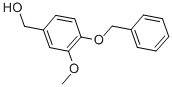 structure of CAS# 33693-48-0, 4-Benzyloxy-3-Methoxybenzyl Alcohol;[4-(Benzyloxy)-3-Methoxy-Phenyl]Methanol;Benzenemethanol, 3-Methoxy-4-(Phenylmethoxy)-;4-Benzyloxy-3-Methoxybenzyl Alcohol