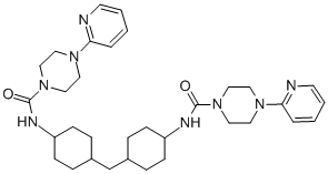 structure of CAS# 337511-95-2, N,N'-(Methylenedicyclohexyl)Bis[4-(2-Pyridyl)-1-Piperazinecarboxamide];N,N'-(Methylenedi-4,1-Cyclohexanediyl)Bis[4-(2-Pyridinyl)-1-Piperazinecarboxamide];N,N'-(Methylenedi-4,1-Cyclohexanediyl)Bis4-(2-Pyridinyl)-1-Piperazinecarboxamideü;N,N'-(METHYLENEDI-4,1-CYCLOHEXYL)BIS[4-(2-PYRIDYL)-1-PIPERAZINECARBOXAMIDE]
