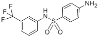 structure of CAS# 339-40-2, 4-Amino-N-(3-Trifluoromethyl-Phenyl)-Benzenesulfonamide;4-Amino-N-(4-Sec-Butoxyphenyl)Benzenesulfonamide;7597-04-8 (Acetate);Aids-007440
