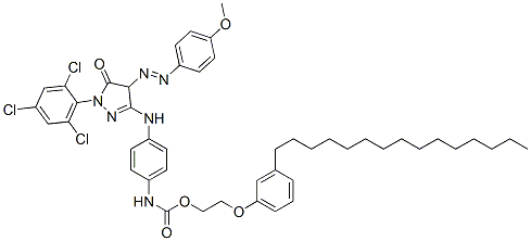 CAS#: 33952-87-3， 2-(3-Pentadecylphenoxy)Ethyl N-[4-[[4-(4-Methoxyphenyl)Diazenyl-5-Oxo-1-(2,4,6-Trichlorophenyl)-4H-Pyrazol-3-Yl]Amino]Phenyl]Carbamate