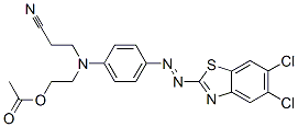 CAS#: 33979-43-0， 2-[2-Cyanoethyl-[4-[(5,6-Dichloro-1,3-Benzothiazol-2-Yl)Diazenyl]Phenyl]Amino]Ethyl Acetate