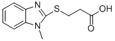 structure of CAS# 342013-63-2, 3-(1-Methylbenzimidazol-2-Yl)Sulfanylpropionic acid;3-[(1-Methyl-2-Benzimidazolyl)Thio]Propanoate;3-[(1-Methylbenzimidazol-2-Yl)Thio]Propionate;Zinc00122706