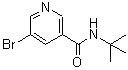 structure of CAS# 342013-78-9, 5-Bromo-N-Tert-Butylnicotinamide;3-Pyridinecarboxamide, 5-Bromo-N-(1,1-Dimethylethyl)-;N-TERT-BUTYL 5-BROMOPYRIDINE-3-CARBOXAMIDE;5-Bromo-N-Tert-Butylnicotinamide 98%