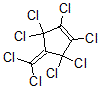 结构式 CAS# 3424-05-3, 1,2,3,3,5,5-六氯-4-(二氯甲基亚基)环戊烯