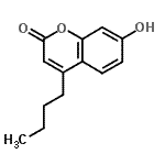 结构式 CAS# 342894-11-5, 4-丁基-7-羟基-2H-苯并吡喃-2-酮